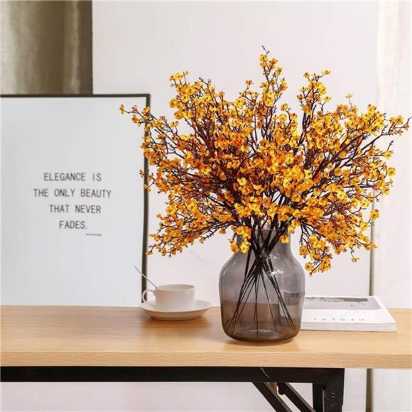 6 Pcs Faux Flower Fake Babys Breath Flower Bulk Artificial Gypsophila Bouquet - Picture 5 of 6